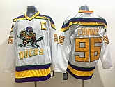 Ducks 96 Charlie Conway White CCM jersey,baseball caps,new era cap wholesale,wholesale hats